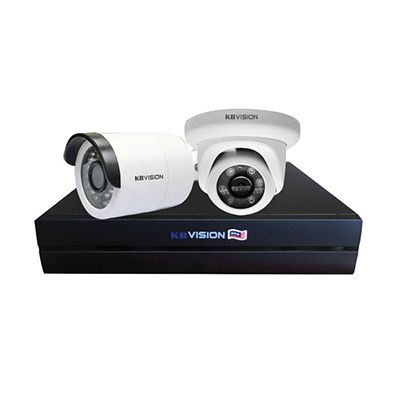 KIT 2  KIT 2 (Trọn bộ 2 Camera IP 2.0mp, Ghi hình NVR 4 kênh POE) - Tự động kết nối